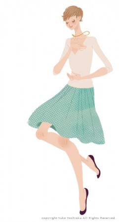 宝島社『決定版　女性ホルモンの増やし方』 書籍カバーイラスト 吉岡ゆうこ(2012.12)